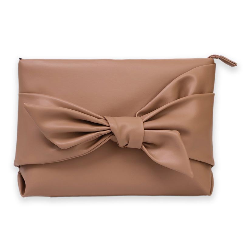 Classic Bow Soft Leather Clutch