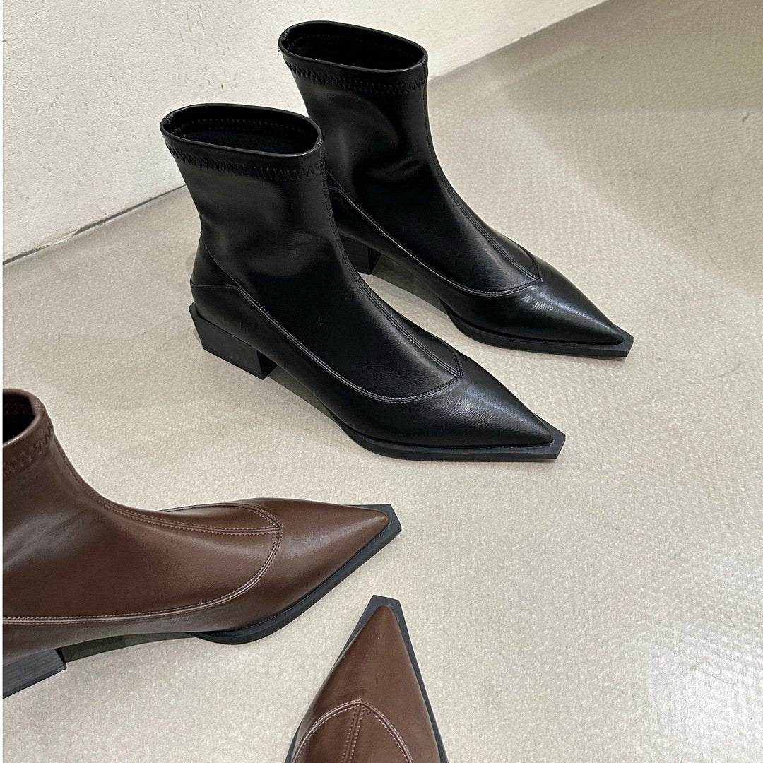 Fashionable thick heel Martin boots