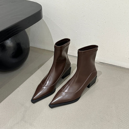 Fashionable thick heel Martin boots