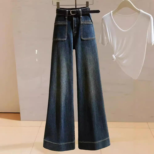 High-rise wide-leg jeans