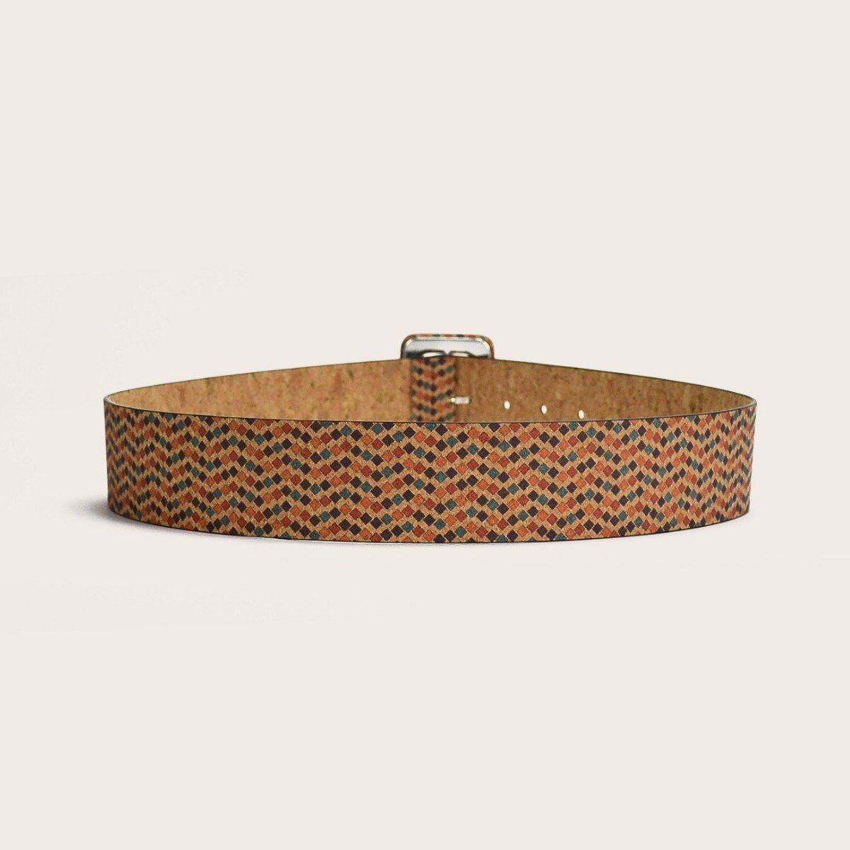 Vintage stripe print belt