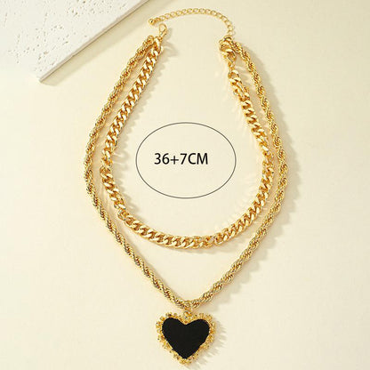 Women's Double Love Shape Necklace