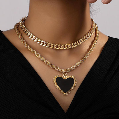 Women's Double Love Shape Necklace