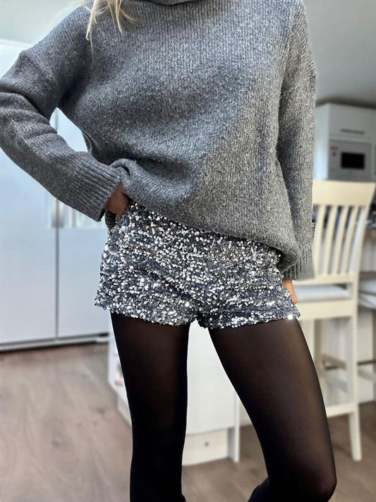 Sequin Zip Shorts