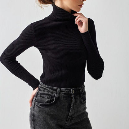 Knitted turtleneck top