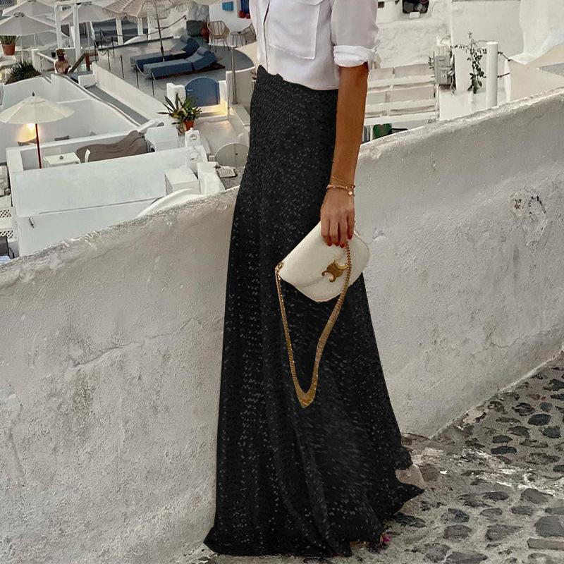 Fashionable evening sequined skirt