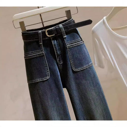 High-rise wide-leg jeans