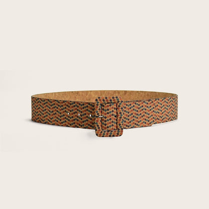 Vintage stripe print belt