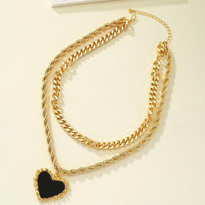 Women's Double Love Shape Necklace