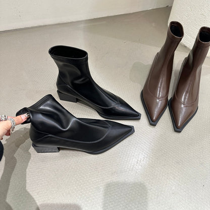 Fashionable thick heel Martin boots