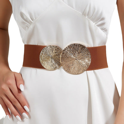 Fashionable elastic waist belt