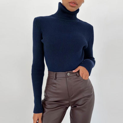 Knitted turtleneck top