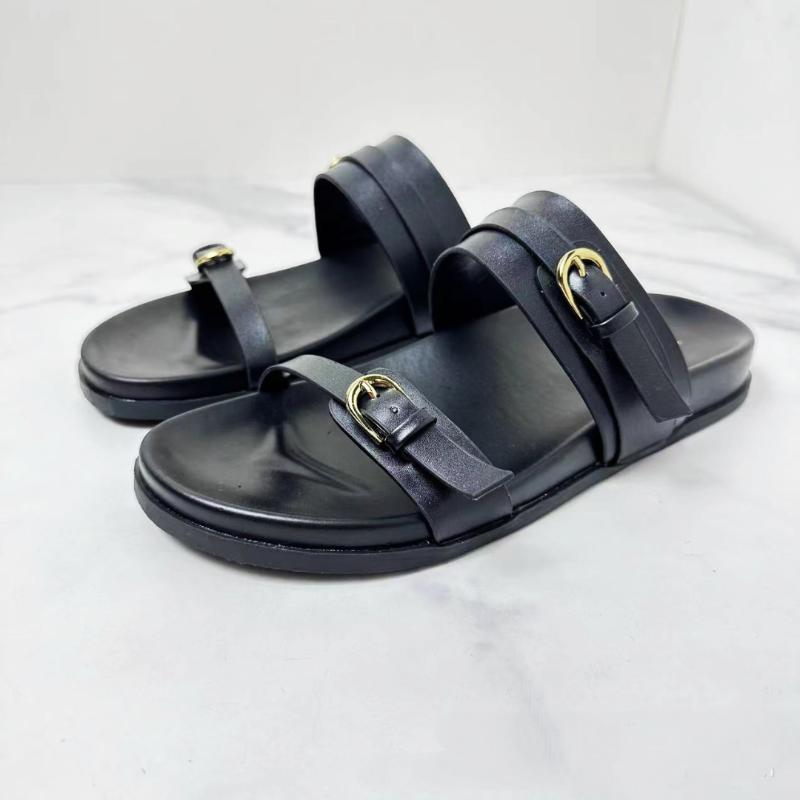 Open-Toe Buckle Beach Casual Flat Sandals