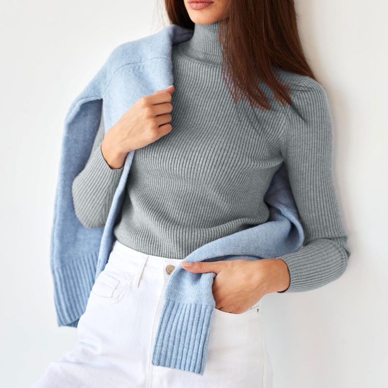 Knitted turtleneck top