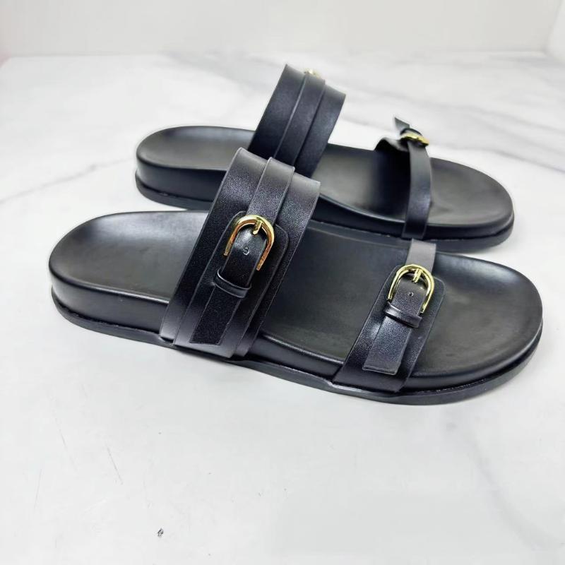 Open-Toe Buckle Beach Casual Flat Sandals